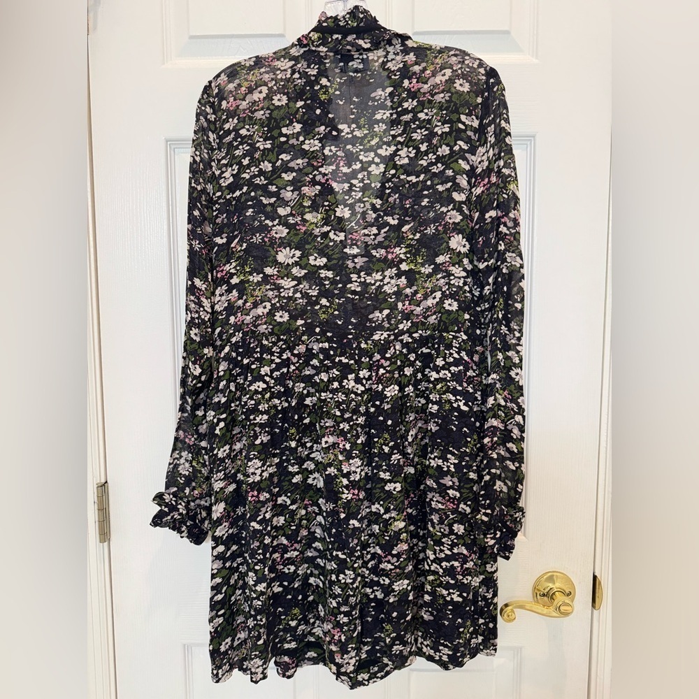 GANNI Georgette Floral Mini Dress Size XXS NWT - Picture 6 of 13